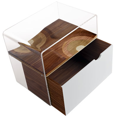 Horm Drawer - For Bifronte bedside table. White,Dark wood