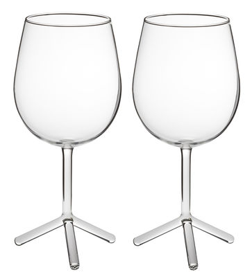Th Manufacture Tripod Wine glass - Set of 2. Transparent