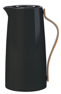 Stelton Emma Insulated jug - 1,2 L. Black,Wood