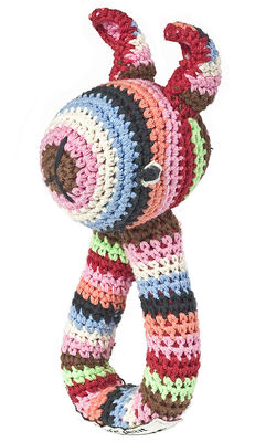 Anne-Claire Petit Anneau Lapin Rattle. Multicoulered
