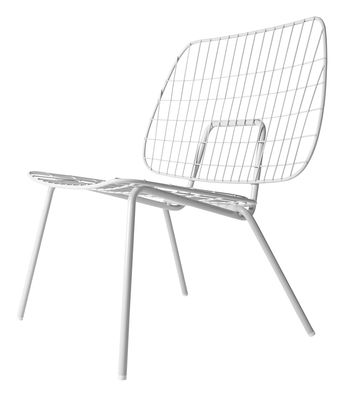 Menu WM String Lounge Low armchair - Steel. White