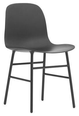 Normann Copenhagen Form Chair - Metal leg. Black