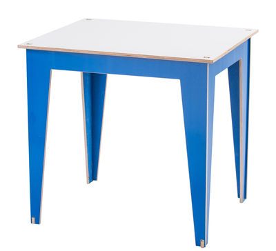 Kirigami Design Kidiki Children table - / 50 x 60 cm - H 56 cm. White,Blue