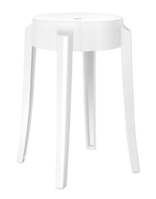 Kartell Charles Ghost Stackable stool - H 46 cm. Opaque white