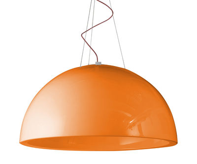 Slide Cupole Pendant - Lacquered version - Ø 120 cm - LED. Lacquered orange