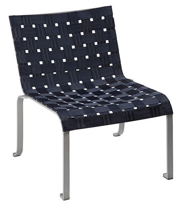 Fermob Idoles Inside Out Low armchair. Metal grey,Midnight blue