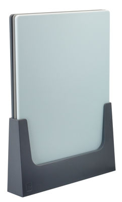 Stelton Chop-Ip Chopping board - Set of 3 + Stand. Hot grey,Pastel blue,Cold grey