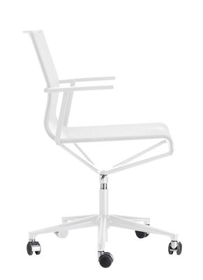 ICF Stick Chair Castor armchair - With castors. White
