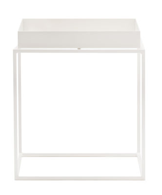 Hay Tray Coffee table - Square - H 40 cm / 40 x 40 cm. White
