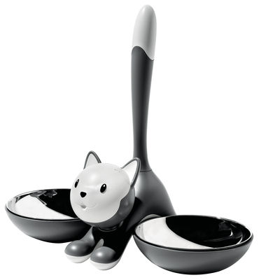 A di Alessi Tigrito Dish - For cats. Grey