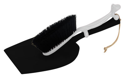 Koziol Dustin Brush and dustpan set - set 1 short-handled brush + 1 dustpan. White,Black