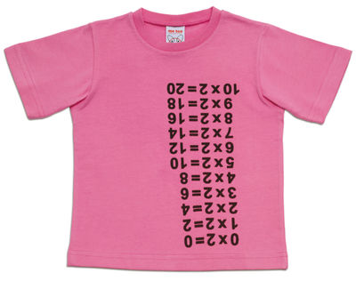 Magis Collection Me Too Times Table T-shirt - / Medium 4 to 5 years. Pink