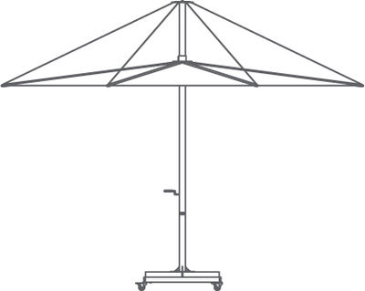 Extremis Inumbra Base - In concrete with wheels for Inumbra umbrellas. Concrete