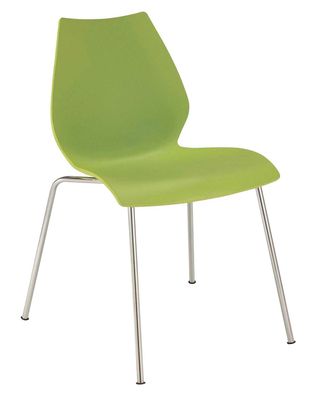 Kartell Maui Stackable chair - Plastic seat & metal legs. Green
