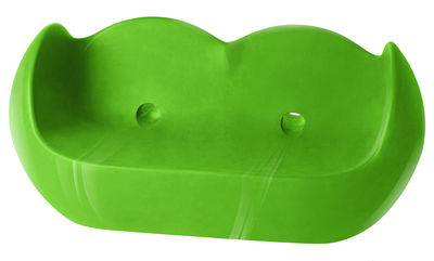 Slide Blossy Sofa - Lacquered version. Lacquered green