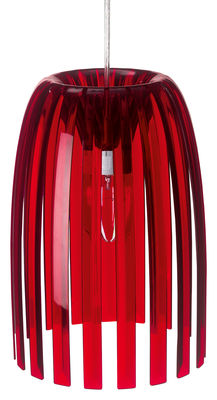 Koziol Josephine Small Pendant - / Ø 21,8 cm x H 27,6 cm. Transparent red