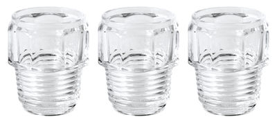Diesel living with Seletti Machine Collection Glass - / Set of 3 - H 10,5 cm. Transparent