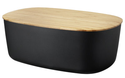 Stelton Bread box - / Chopping board lid. Black,Natural wood