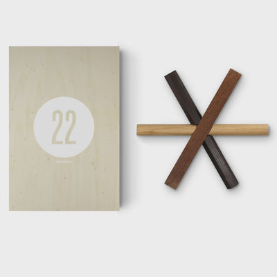 Designer Box Designerbox#22 Box - Sticks Trivet by Dan Yeffet. Natural wood,Tainted oak