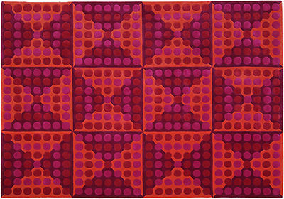 Verpan Spiegel Rug - / 170 x 240 cm - Panton 1965. Pink,Red,Orange