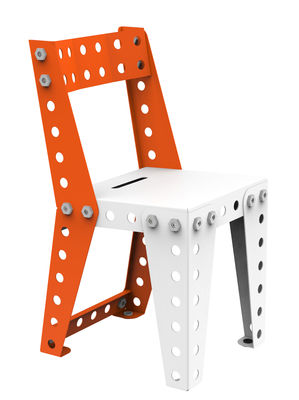 Meccano Home Children's chair. White,Orange