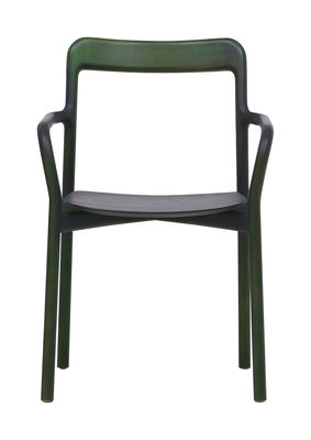 Mattiazzi Branca Stackable armchair - Wood. Green