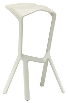 Plank Miura Bar stool - H 78 cm - Plastic. White