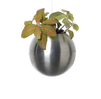 Pa Design Sphère Flowerpot - Hanging flower pot - Ø 10 cm. Matt stainless steel