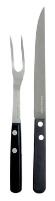 Nicolas Vahé Carving service - Fork & knife set. Black,Steel