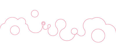 Domestic Bubble Line Sticker. Pink
