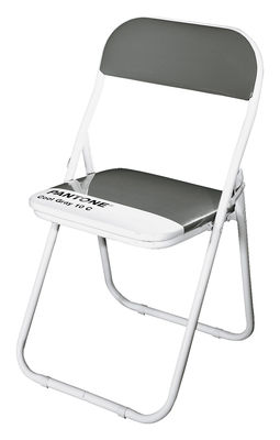 Seletti Pantone Foldable chair - Plastic & metal structure. Cool grey 10C
