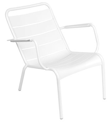 Fermob Luxembourg Low armchair. White