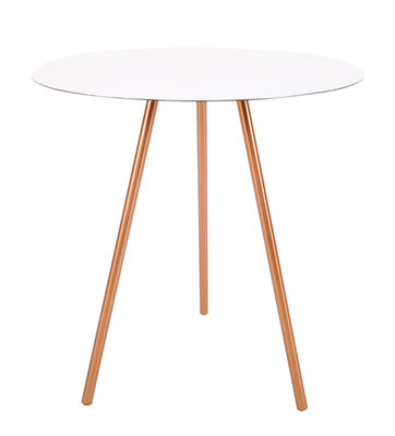 XL Boom Elle Coffee table - H 44,5 cm. White,Copper