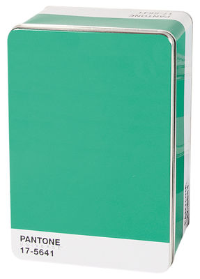 Seletti Pantone Box - Metal box - H 11 cm. Emerald green / 17-5641