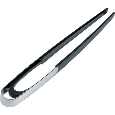 Alessi Domenica Tongs - For cooking. Black,Glossy steel