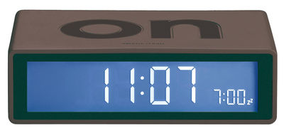 Lexon Flip Alarm clock. Dark grey