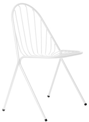 Petite Friture Drapée Stackable chair - Metal. Light grey