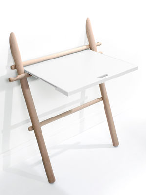 ENOstudio Appunto Desk. White,Light wood