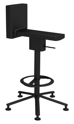 Magis 360° Adjustable bar stool - Pivoting - Wheels. Black