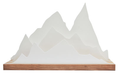 L'atelier d'exercices Alpes Desk organizer - L 45 cm. White,Natural wood