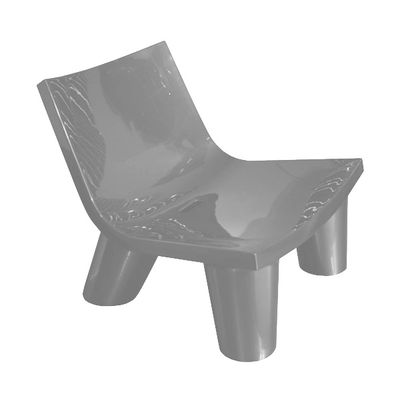 Slide Low Lita Low armchair - Lacquered version. Lacquered grey