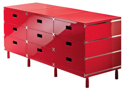 Magis Plus Unit Crate - 4 drawers. Red