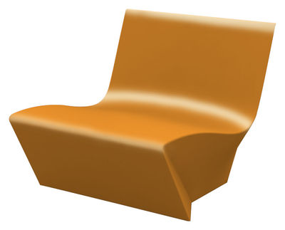 Slide Kami Ichi Low armchair - Lacquered version. Lacquered orange