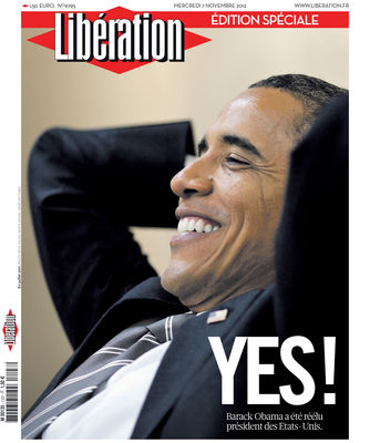 Image Republic Libé Obama Yes Poster. Multicoulered