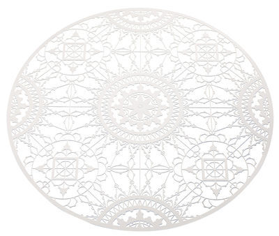 Driade Kosmo Italic Lace Placemat - Trivet - Ø 34 cm. White