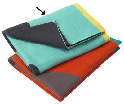 Fermob Trèfle Blanket - 120 x 160 cm. Blue,Carbon