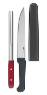 Joseph Joseph Carve Carving service - Fork & knife set. Red,Black