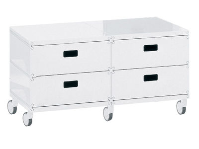 Magis Plus Unit Storage - 4 drawers - On wheels. White