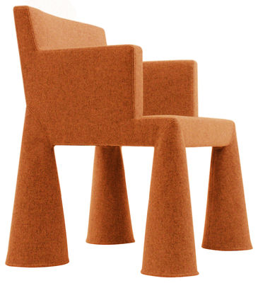 Moooi V.I.P. Chair Castor armchair. Orange