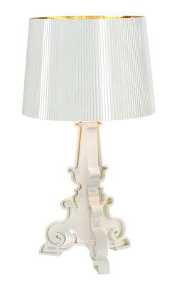 Kartell Bourgie Bianca Table lamp. White,Gold